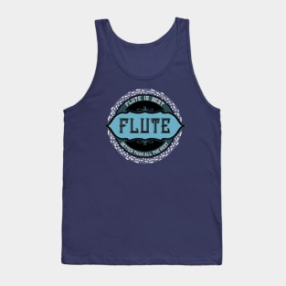 Flute Is Best White Music Note Circle Tank Top